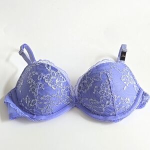 New Victoria's Secret Dream Angels Bra 32b - Purple With Silver